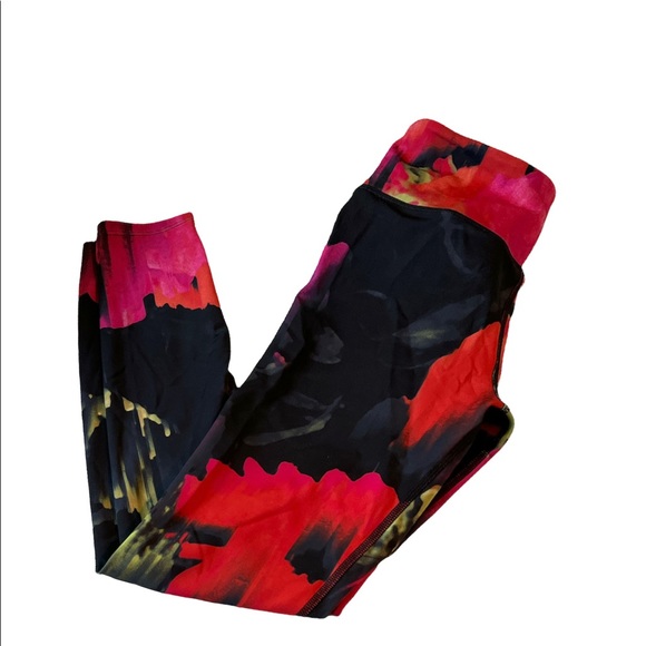 Noli yoga blossom leggings / yoga pants Fuchsia and black - Picture 2 of 3